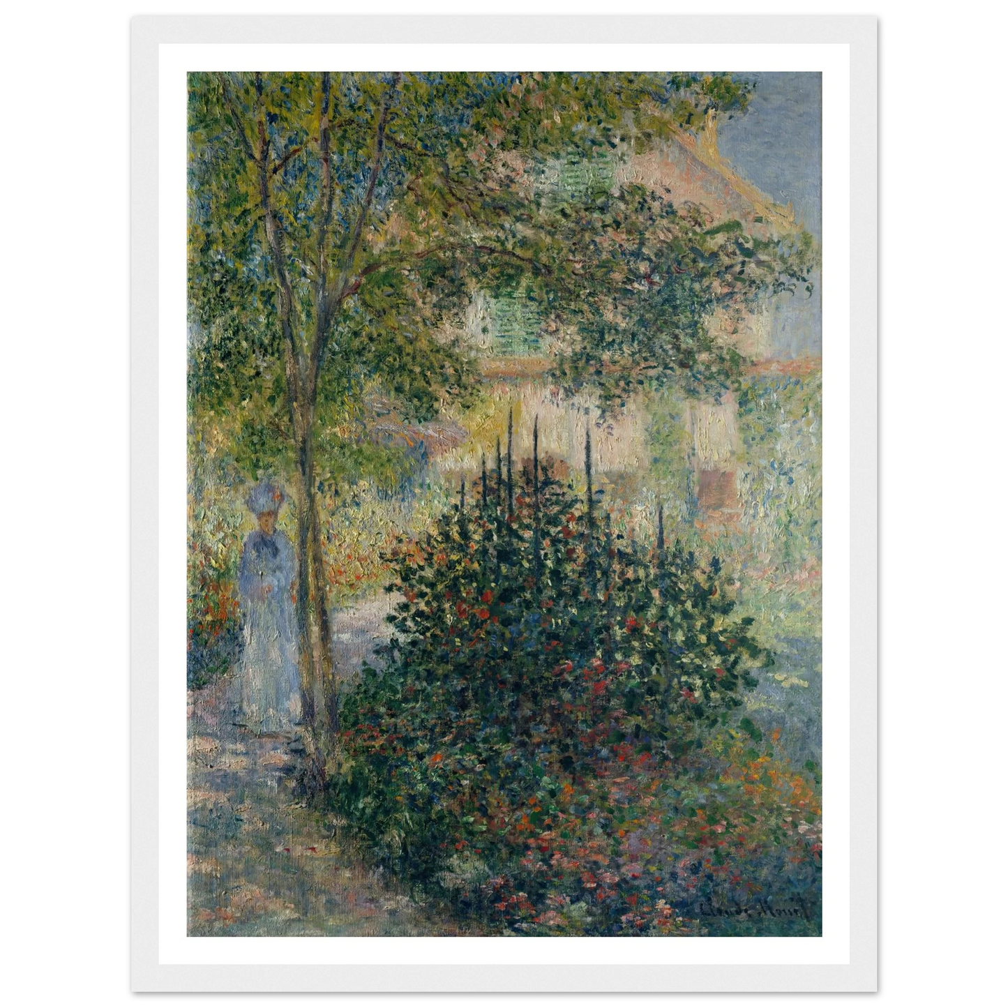 Camille Monet (1847–1879) in the Garden at Argenteuil (1876) Art Print | Claude Monet-Quipham Collections