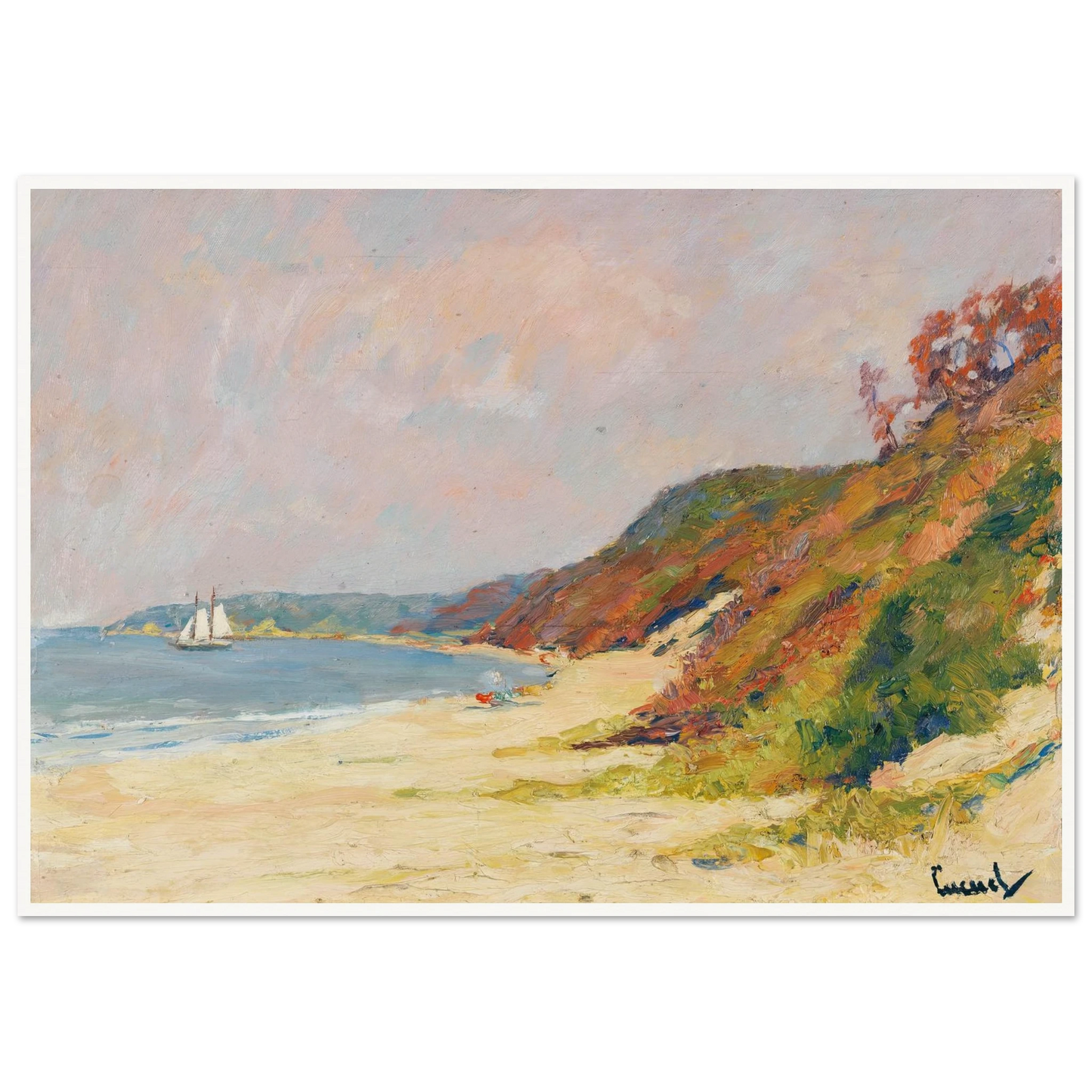 The Beach at Rocky Point, Long Island (1930) Art Print | Edward Cucue-Quipham Collections