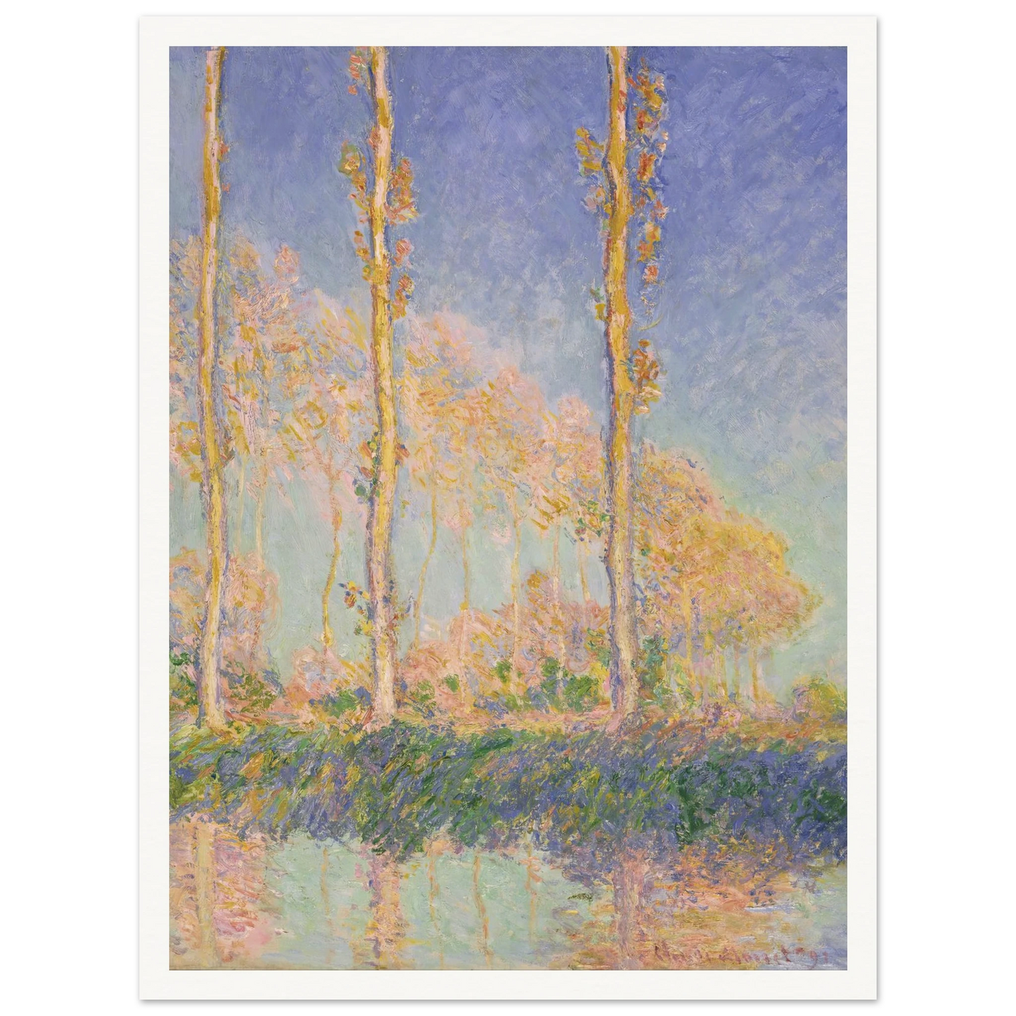Poplars (1891) Art Print | Claude Monet-Quipham Collections