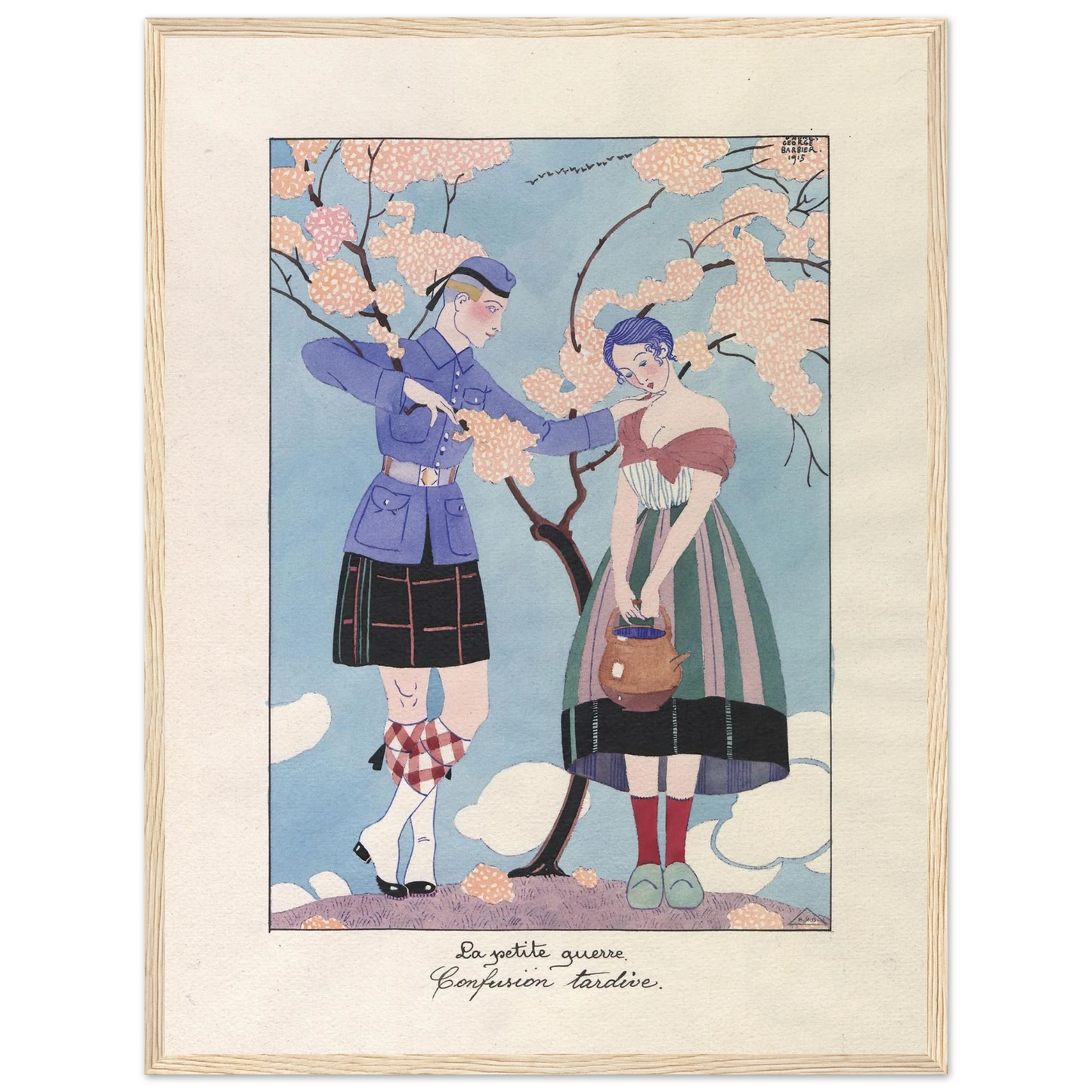 La petite guerre. Confusion tardive (1915) Art Print | George Barbier-Quipham Collections