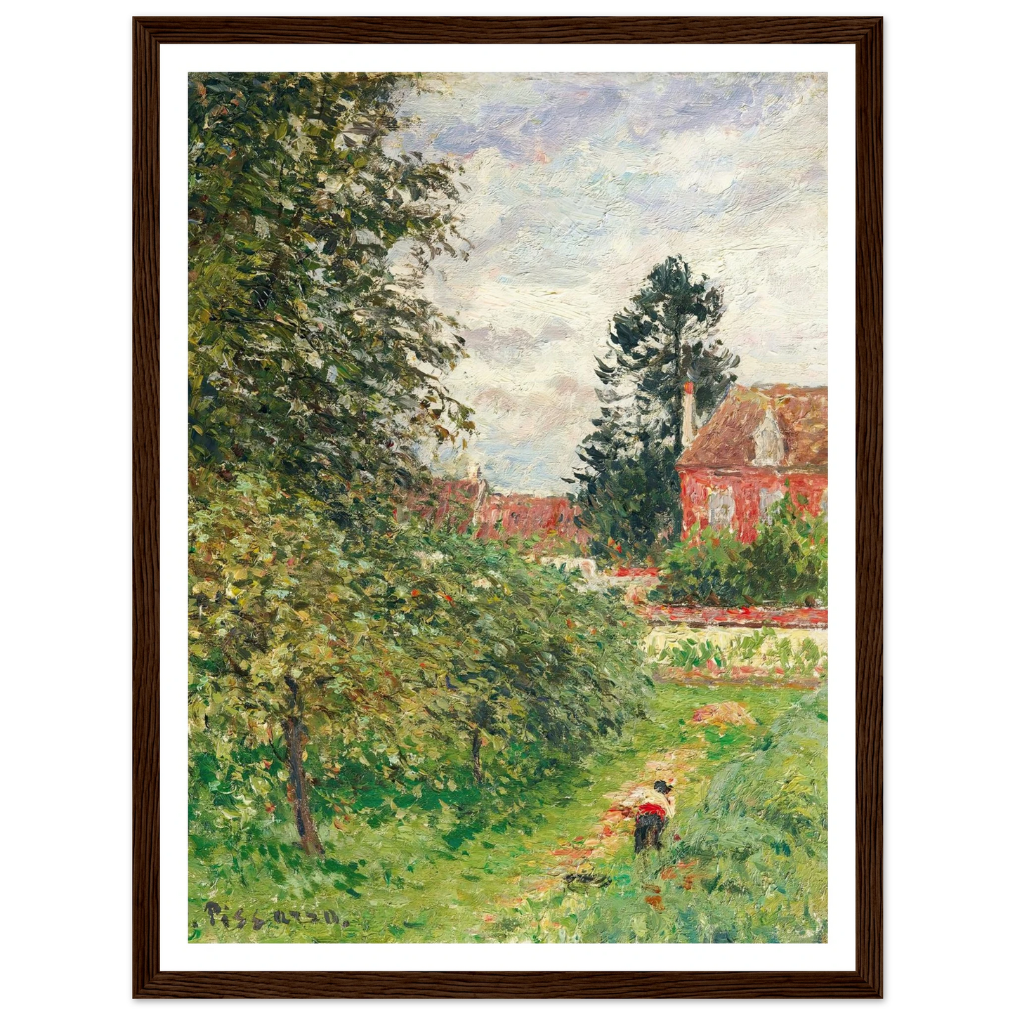 La Maison Des Anglais, Éragny (circa 1902) Art Print | Camille Pissarro-Quipham Collections