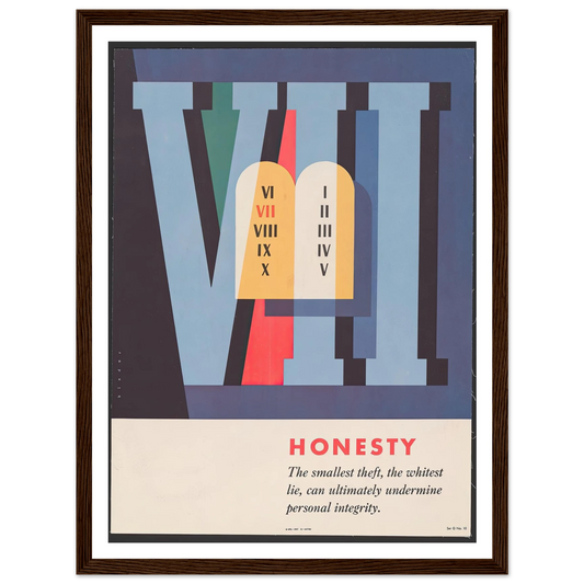 Honesty (1957) Art Print | Joseph Binder - Framed Poster - 30x40 cm / 12x16″ - Black frame