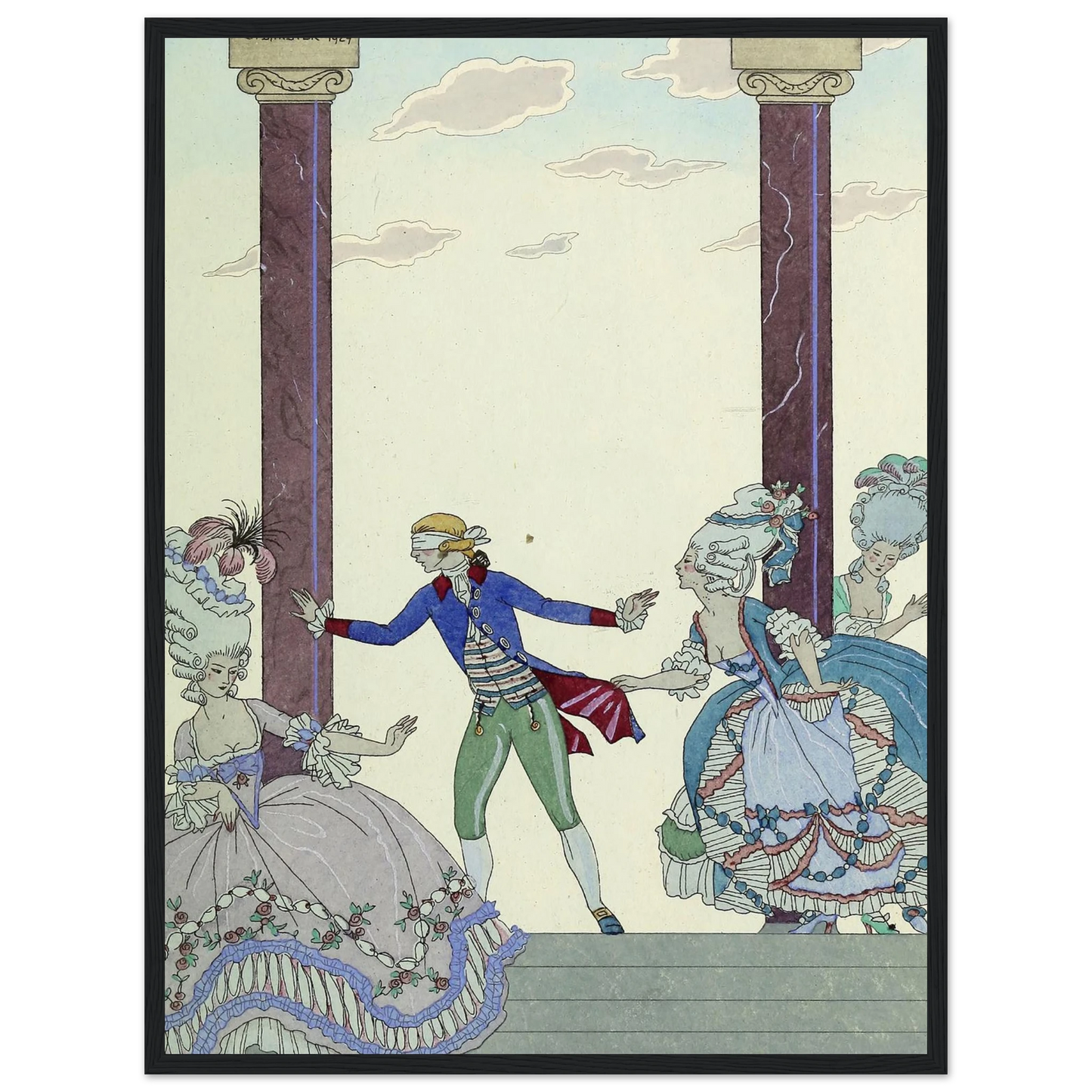 Falbalas et fanfreluches, Colin-Maillard (1925) Art Print | George Barbier-Quipham Collections