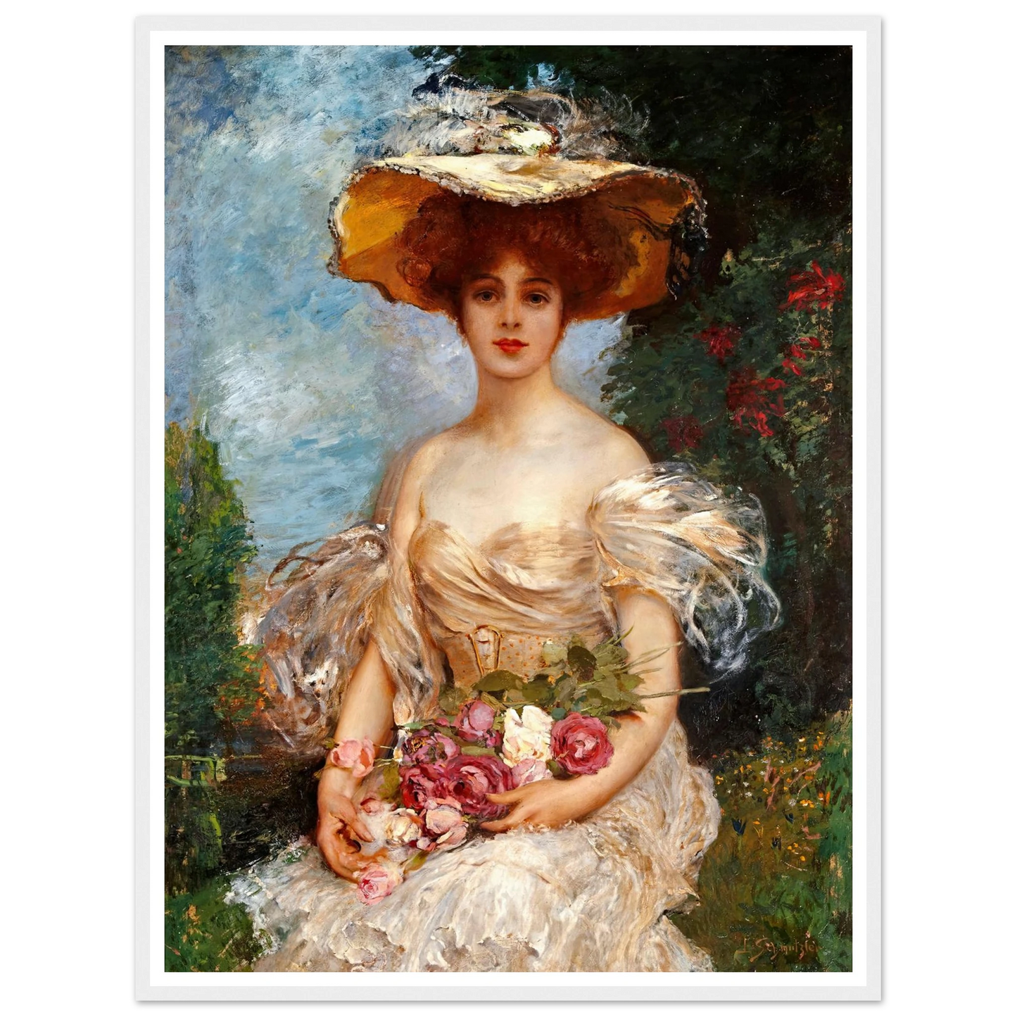 A portrait of an elegant woman Art Print | Leopold Schmutzler-Quipham Collections