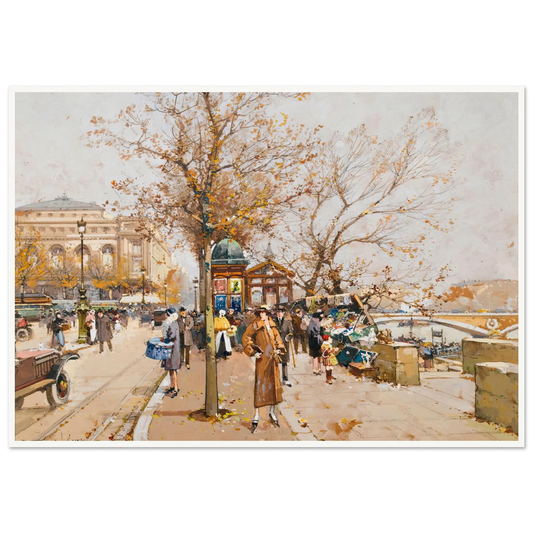 La Place Du Châtelet À Paris Art Print | Eugene Galien Laloue-Quipham Collections