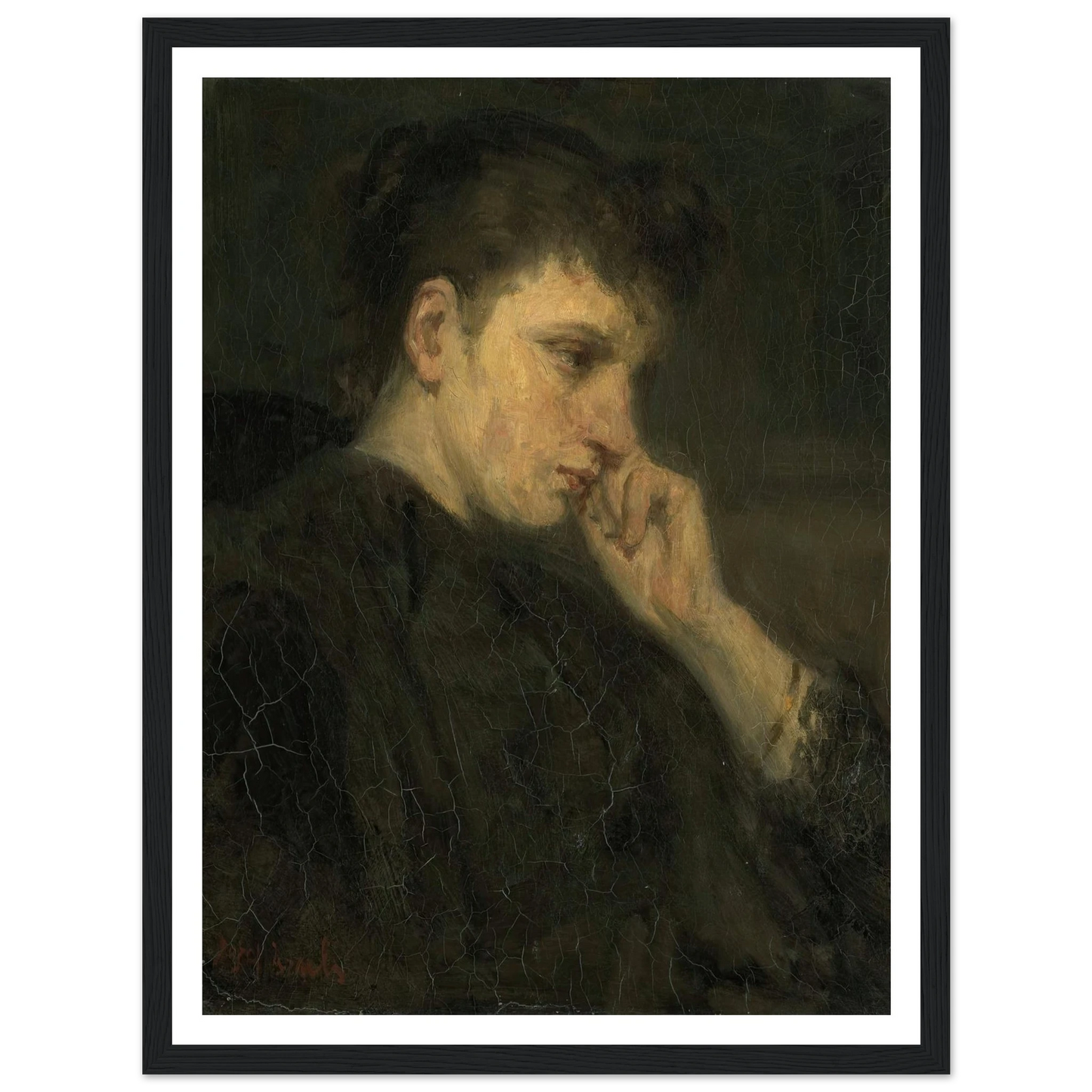 ‘Malancholy’ (1880 - 1899) Art Print | Jozef Israels-Quipham Collections