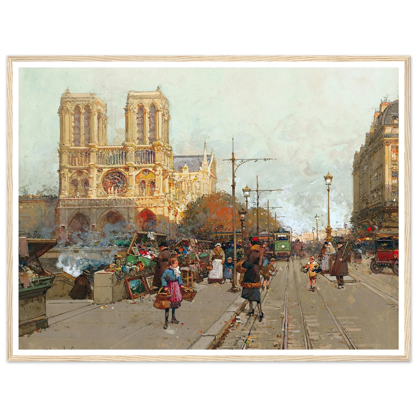 Notre Dame De Paris, Vue Du Quai De Montebello Art Print | Eugene Galien Laloue-Quipham Collections