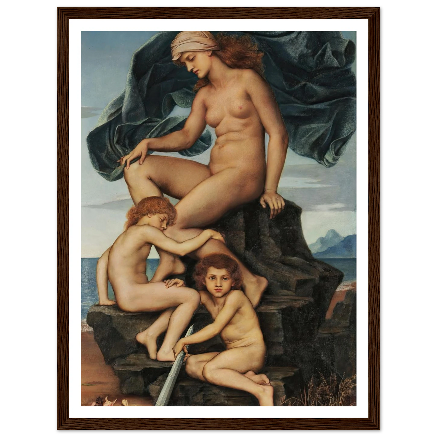 Sleep and Death, the Children of the Night (1883) Art Print | Evelyn de Morgan-Quipham Collections