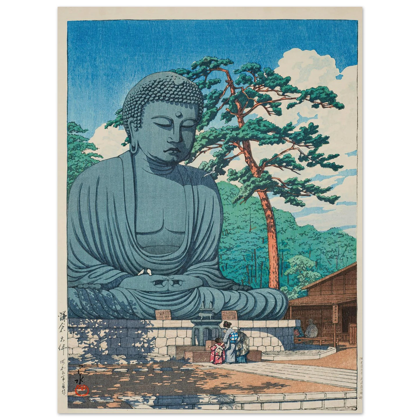 Kamakura daibutsu (The Great Buddha at Kamamura) (1930) Art Print | Kawase Hasui-Quipham Collections