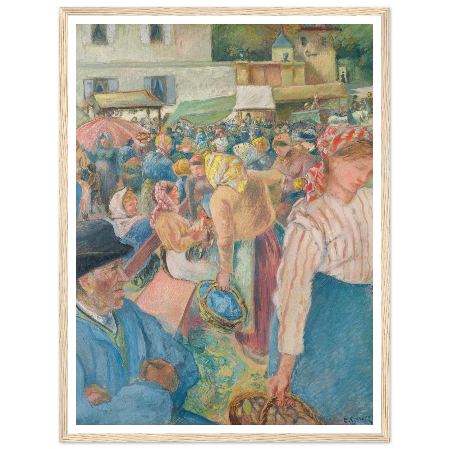 Marché à la volaille, Pontoise (1882) Art Print | Camille Pissarro-Quipham Collections