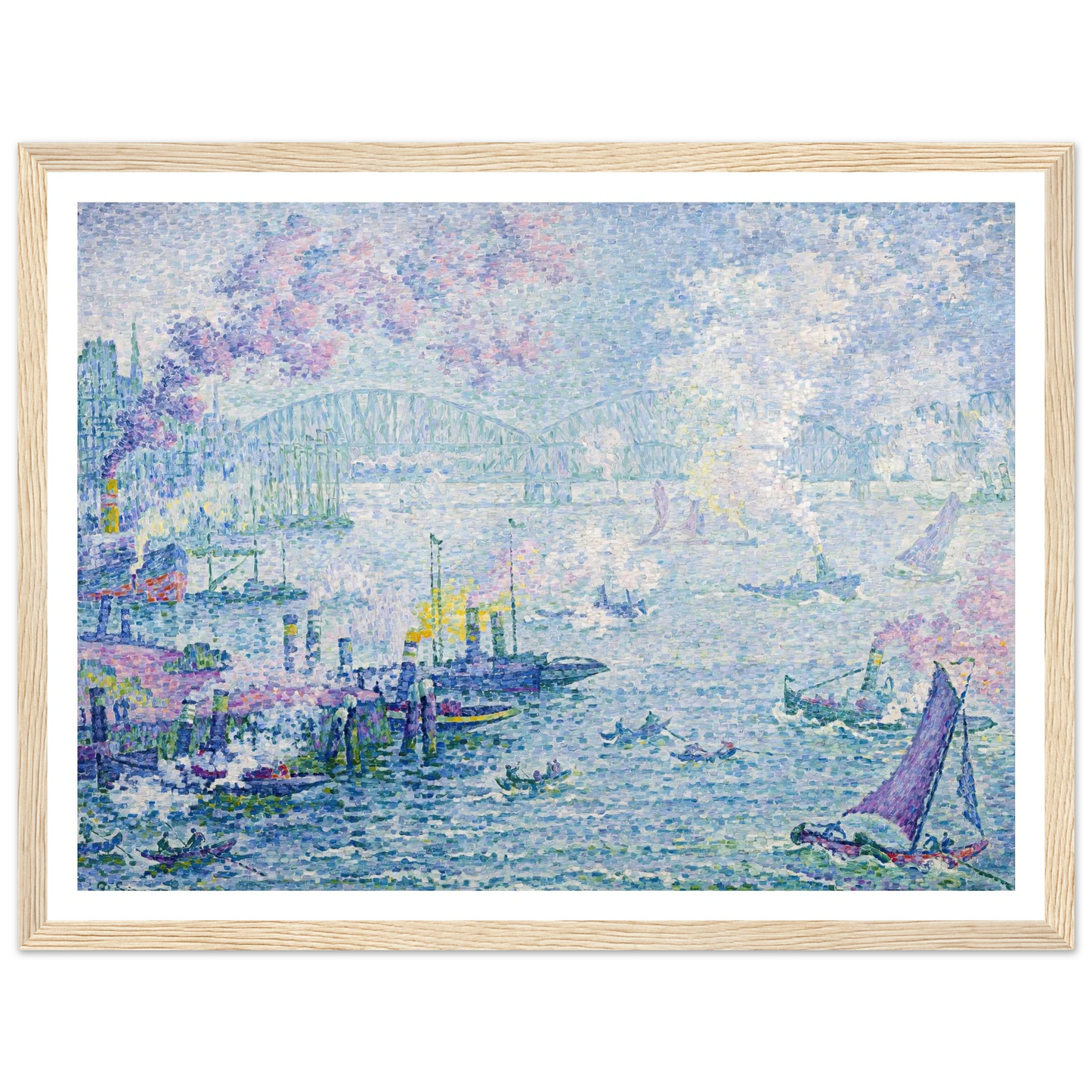 The Port of Rotterdam (1907) Art Print | Paul Signac-Quipham Collections