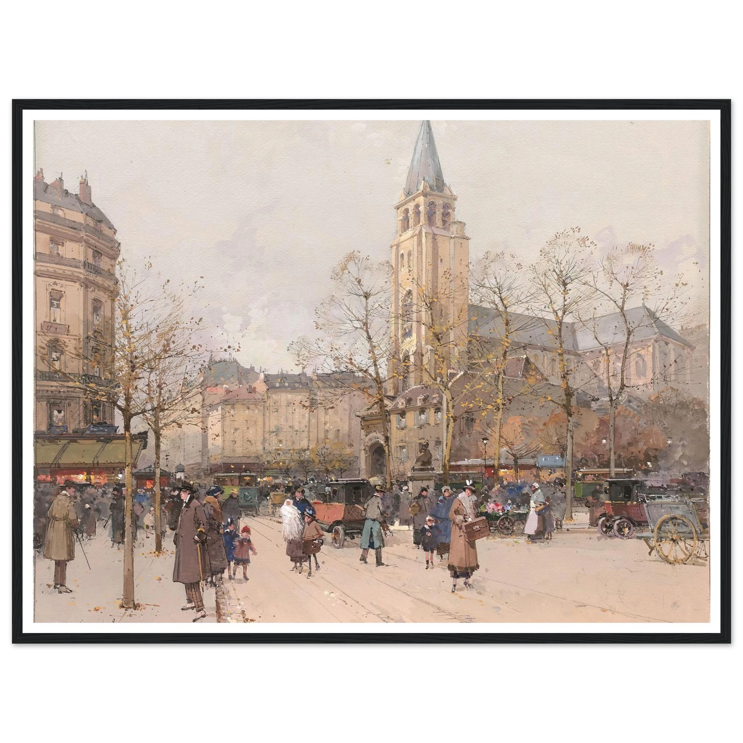 Vue des boulevards à Saint-Germain-des-Prés Art Print | Eugene Galien Laloue-Quipham Collections