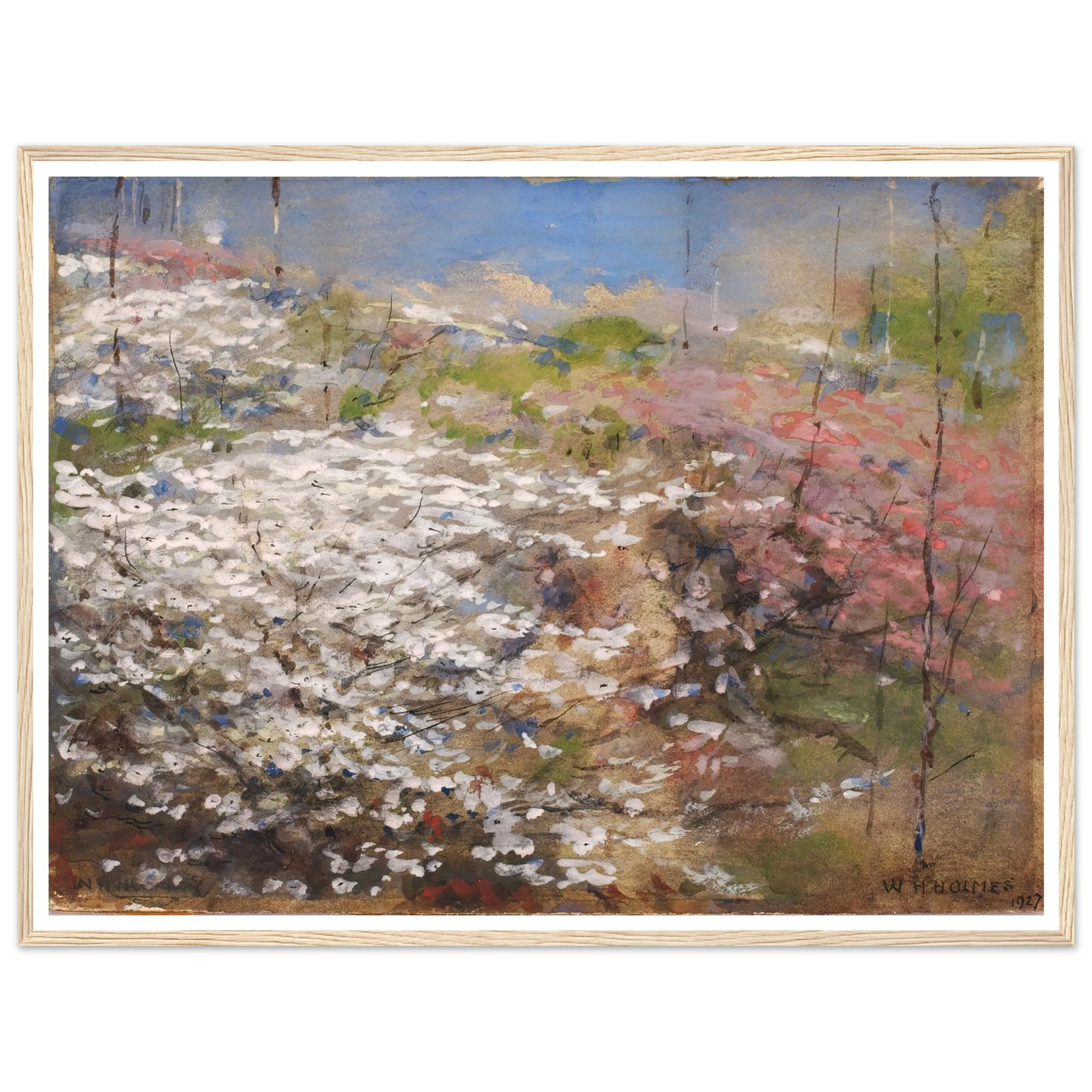 Field Of Blossoms (1927) Art Print | William Henry Holmes-Quipham Collections