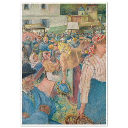 Marché à la volaille, Pontoise (1882) Art Print | Camille Pissarro-Quipham Collections