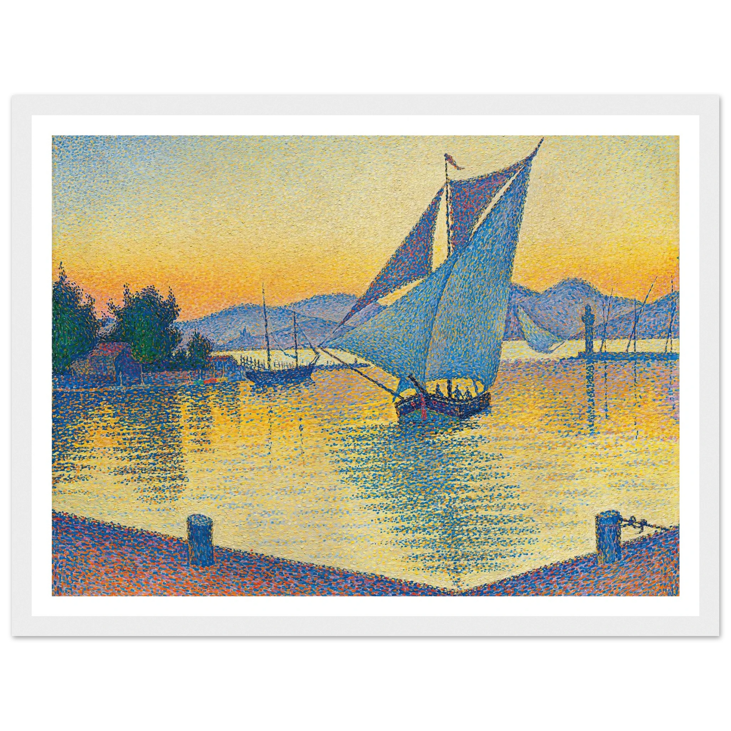 Le Port Au Soleil Couchant, Opus 236 (Saint-Tropez) (1892) Art Print | Paul Signac-Quipham Collections