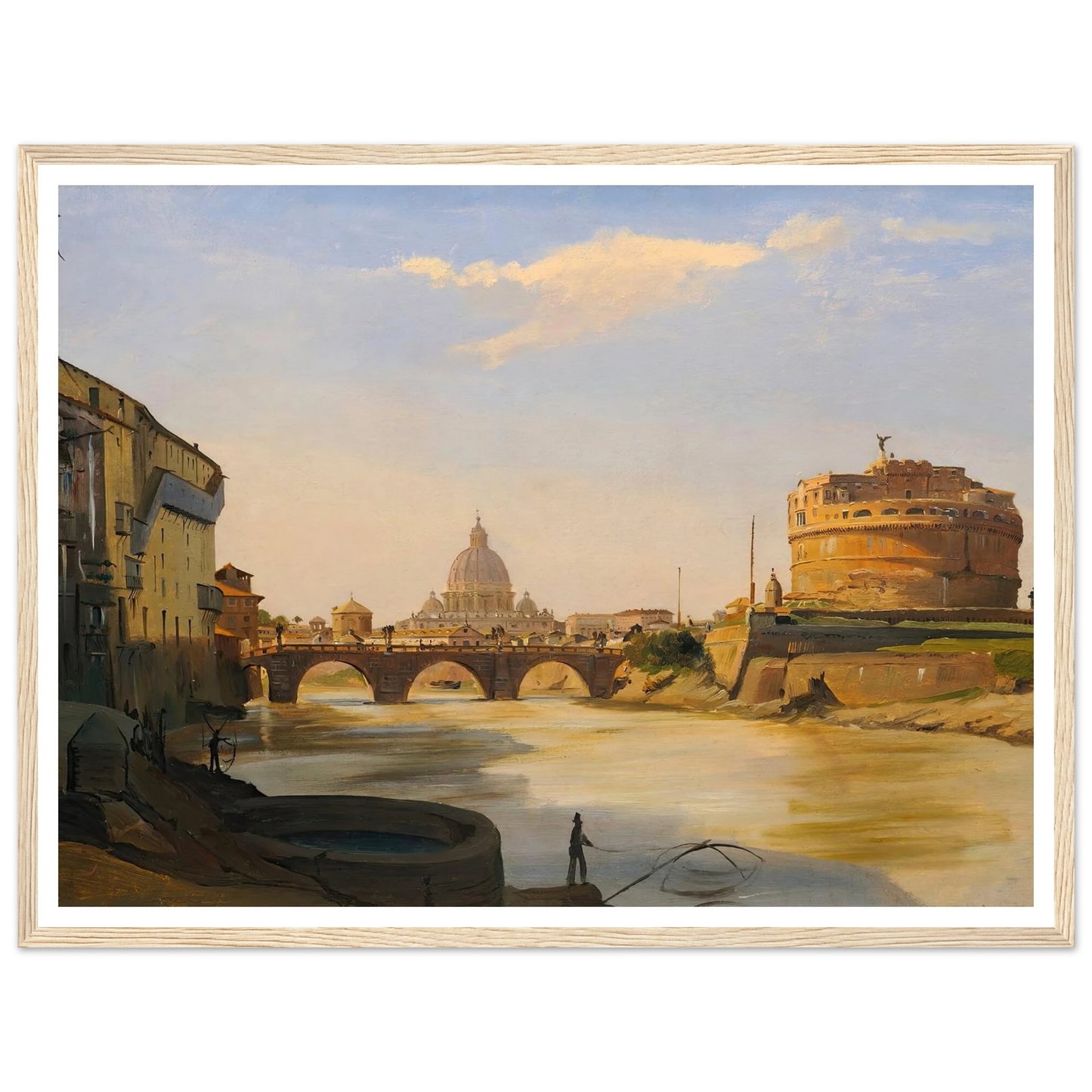 View Of The Castel Sant’angelo, Rome Art Print | Ippolito Caffi-Quipham Collections