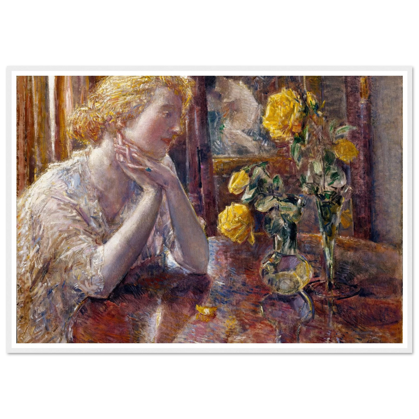 Maréchal Niel Roses (1919) Art Print | Childe Hassam-Quipham Collections