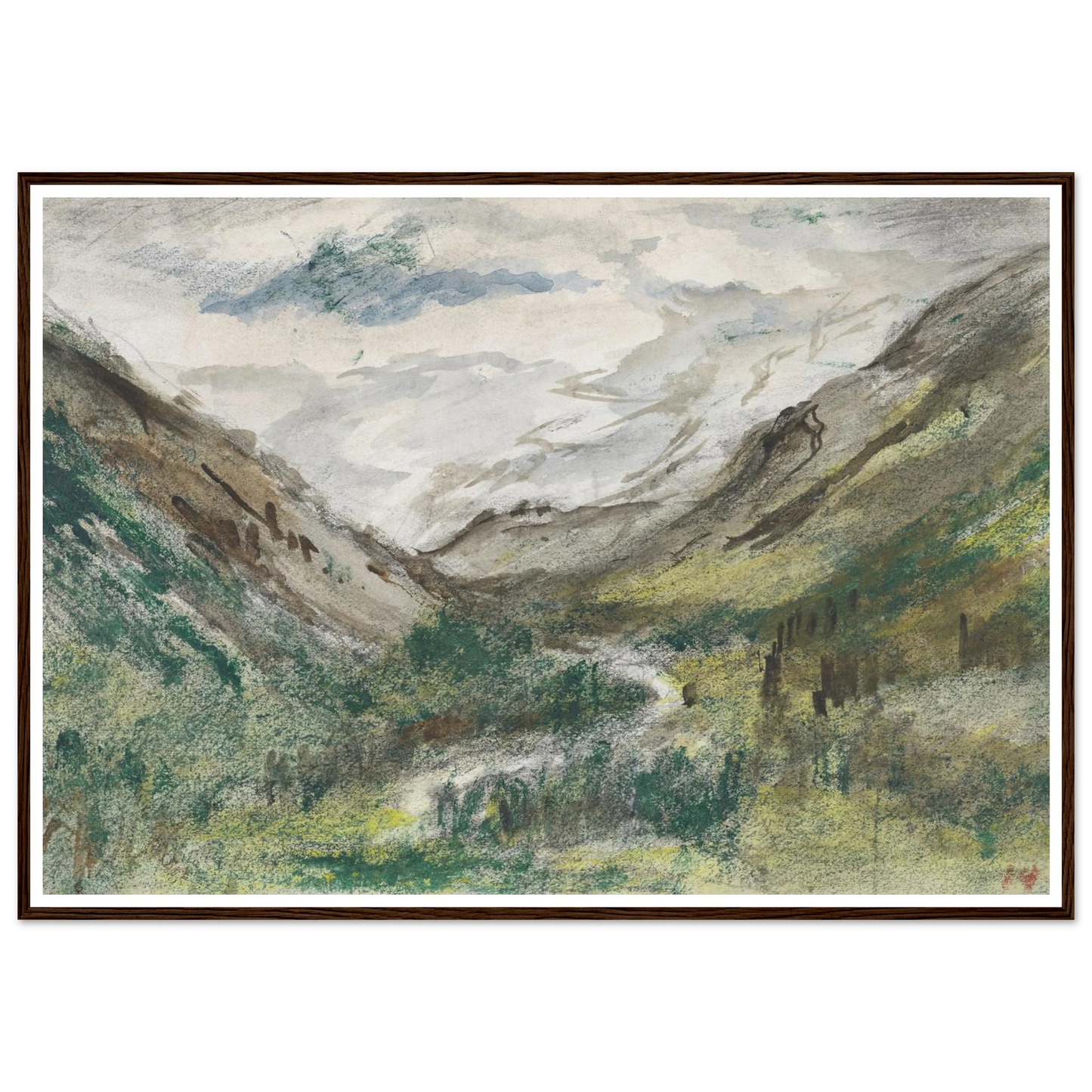 Dal met begroeide bergen (1834 - 1911) Art Print | Jozef Israels-Quipham Collections