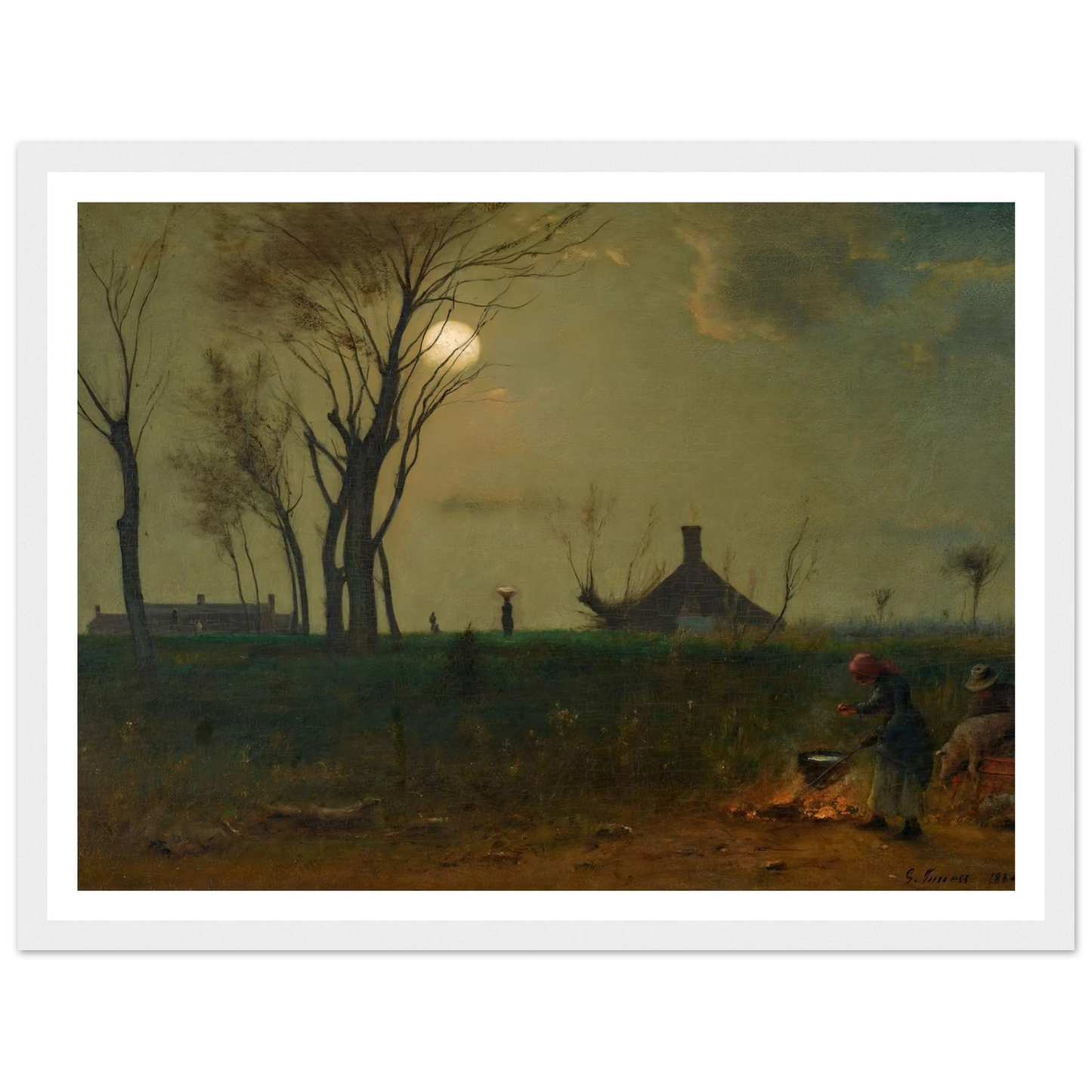 Moonlight in Virginia (1884) Art Print | George Inness-Quipham Collections