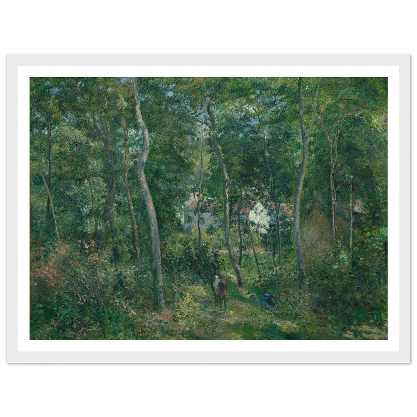 Edge of the Woods Near L’Hermitage, Pontoise (1879) Art Print | Camille Pissarro-Quipham Collections