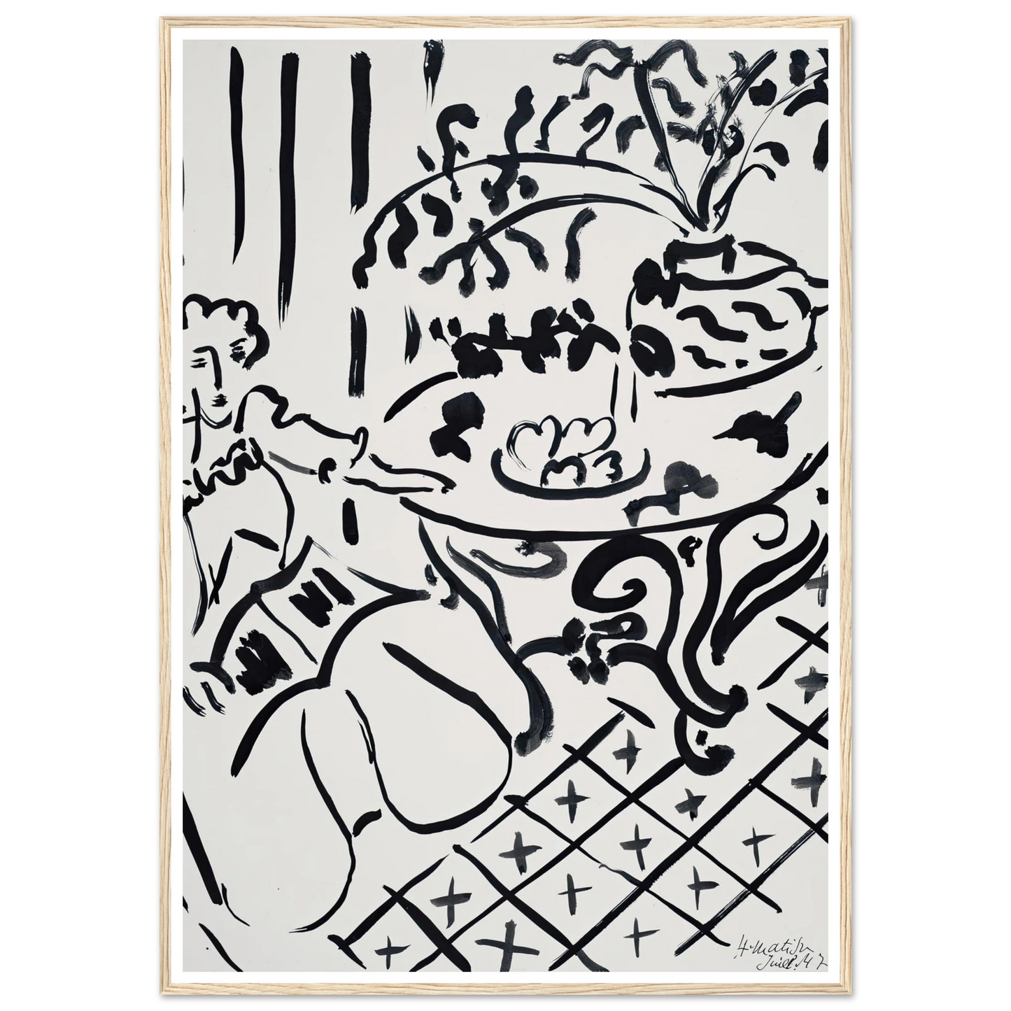 Fille assise à table (1947) Art Print | Henri Matisse-Quipham Collections