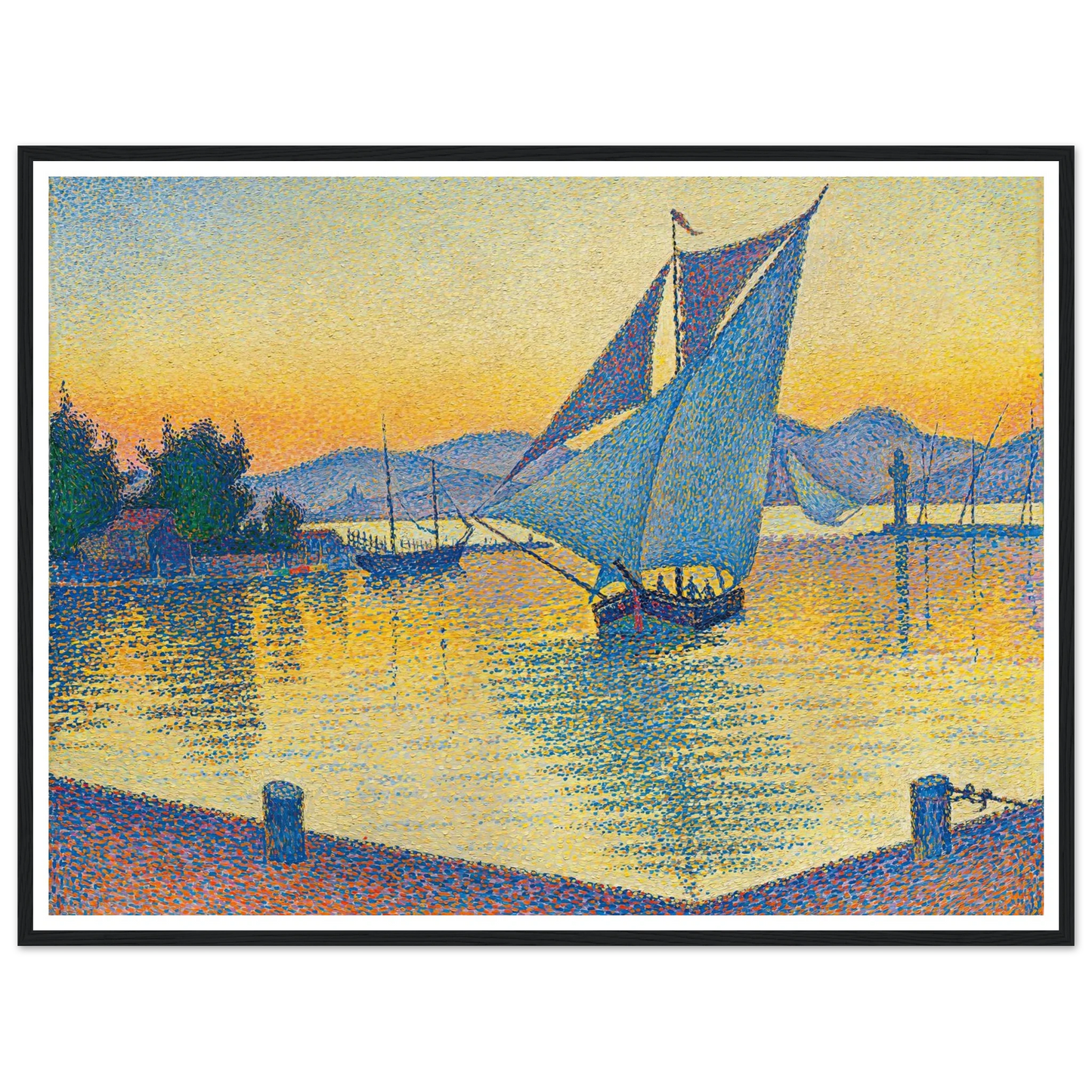 Le Port Au Soleil Couchant, Opus 236 (Saint-Tropez) (1892) Art Print | Paul Signac-Quipham Collections