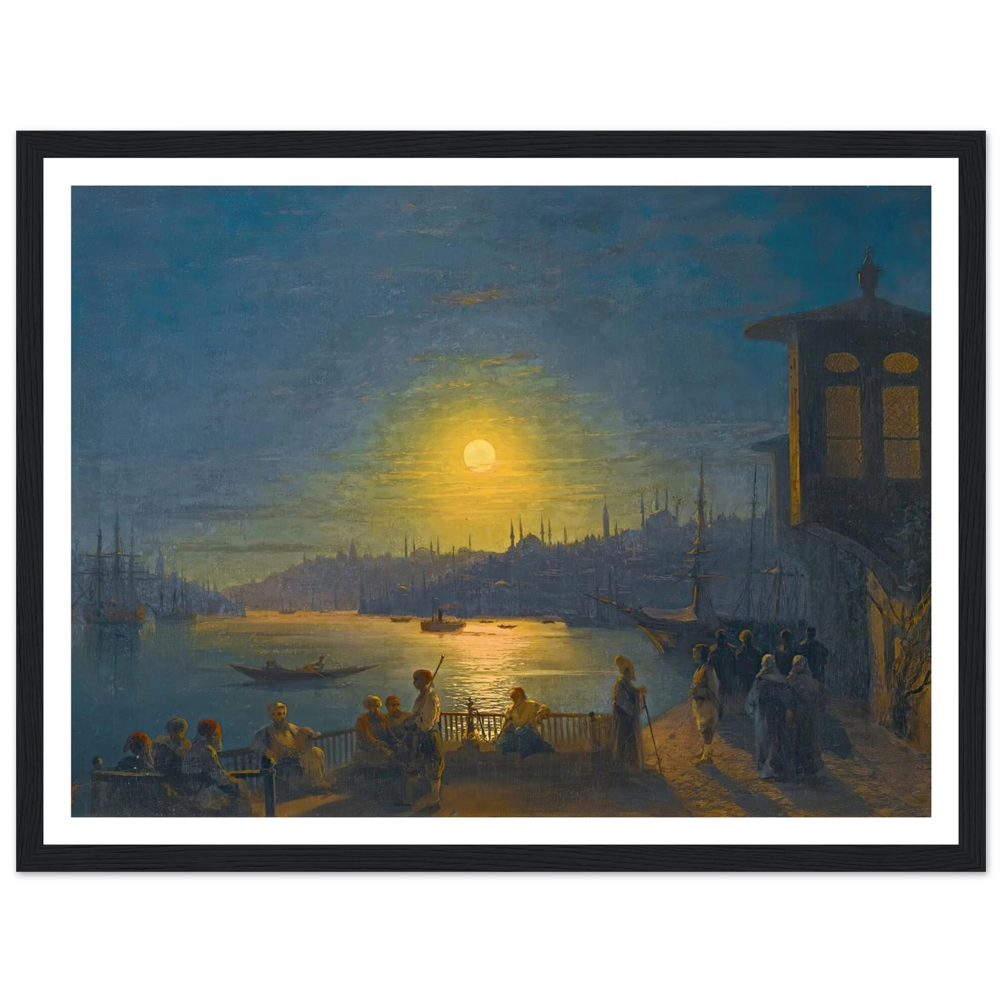 Moonrise Over The Golden Horn (1886) Art Print | Ivan Konstantinovich Aivazovsky-Quipham Collections