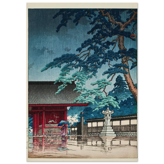 Harusame, Gokokuji (Spring rain at Gokokuji Temple) (1932) Art Print | Kawase Hasui-Quipham Collections