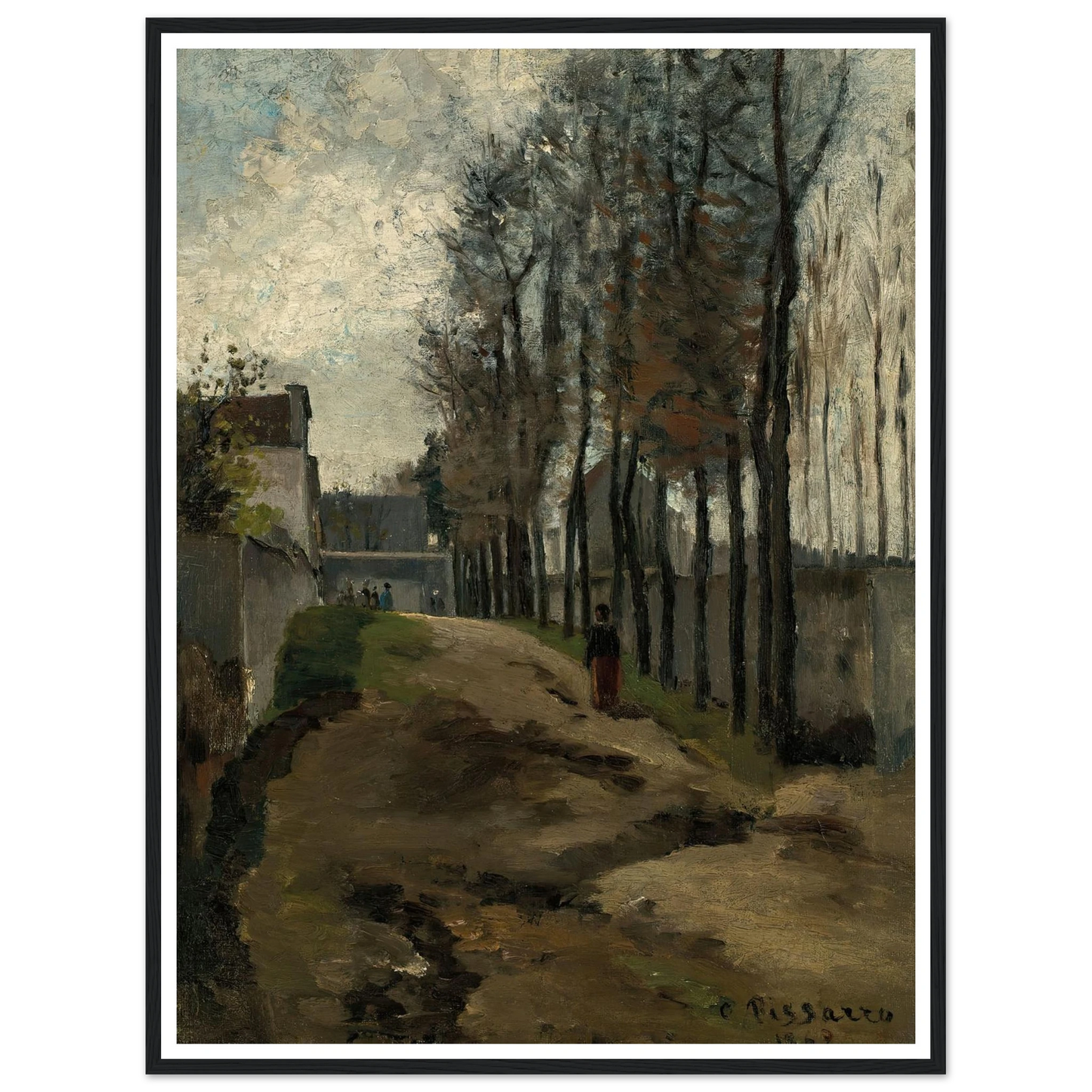 Le Chemin, paysage hivernal (1862) Art Print | Camille Pissarro-Quipham Collections