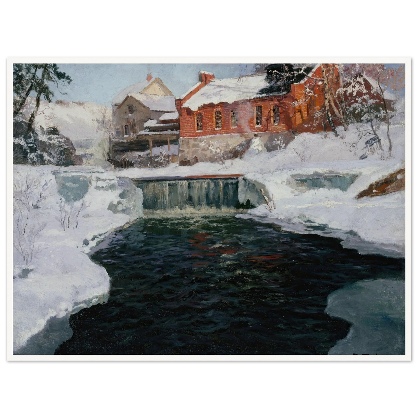 La nouvelle fabrique à Lillehammer (1905 - 1906) Art Print | Frits Thaulow-Quipham Collections