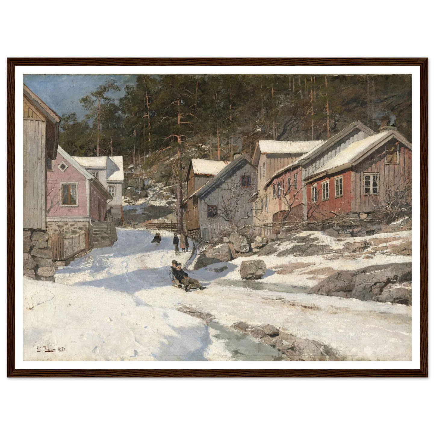 Street in Kragerø (1882) Art Print | Frits Thaulow-Quipham Collections