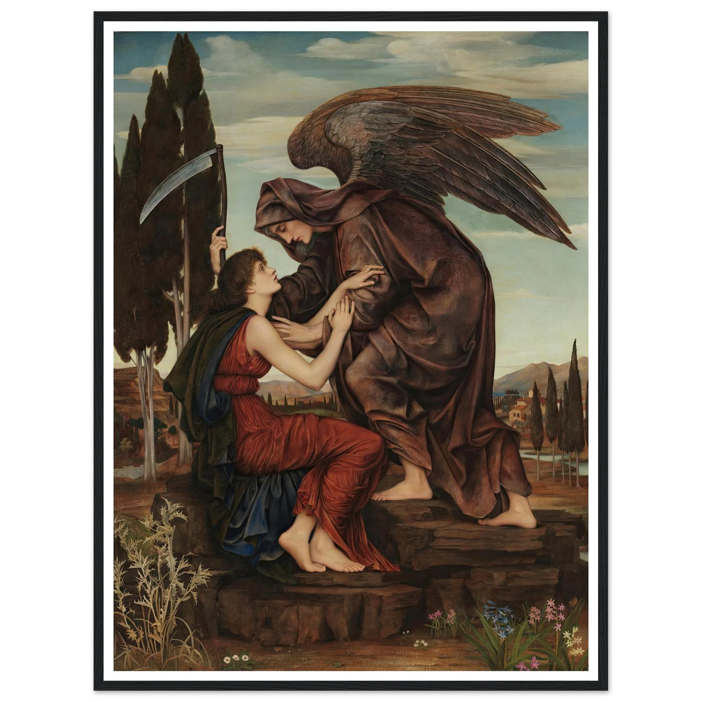 Angel of death (1881) Art Print | Evelyn de Morgan-Quipham Collections