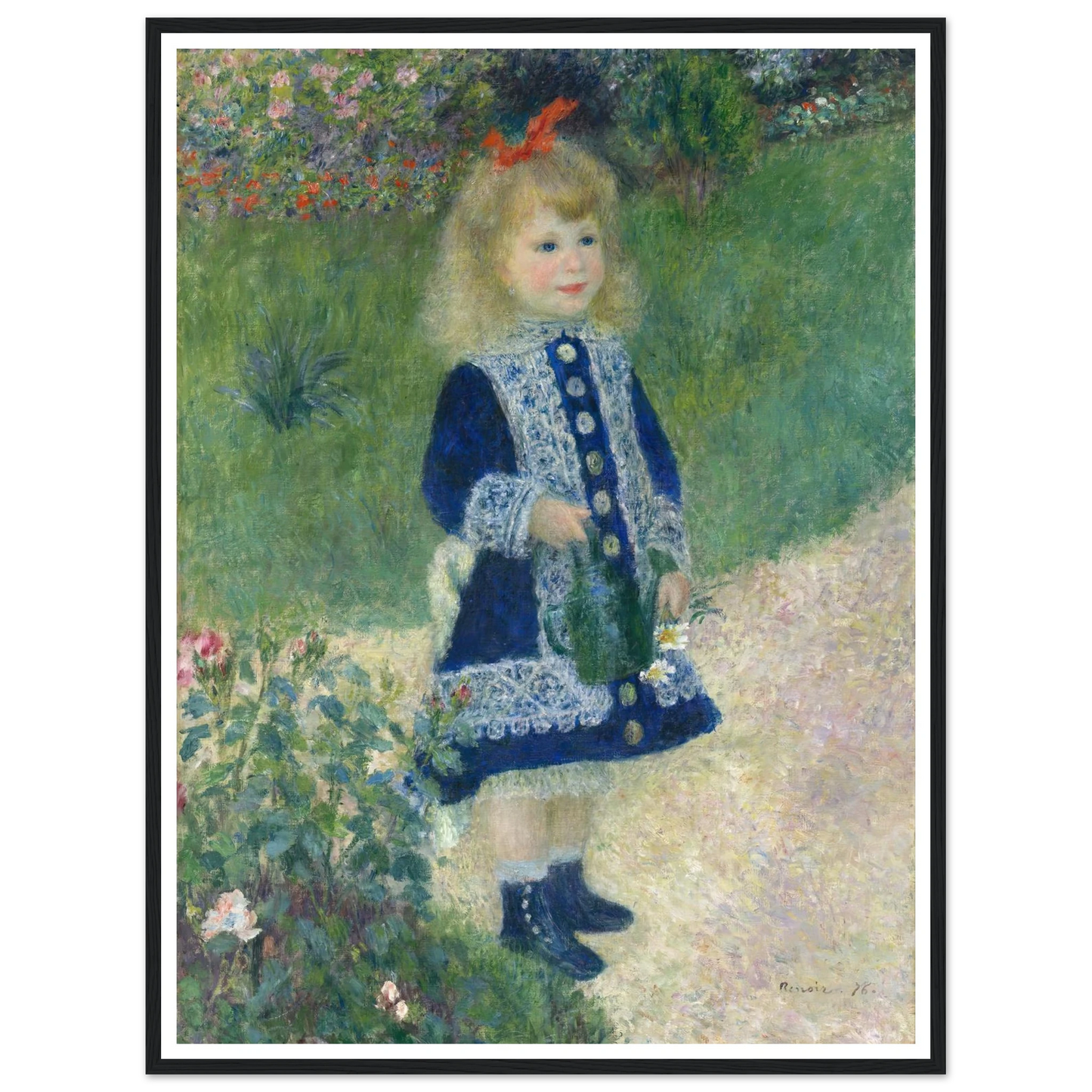 A Girl with a Watering Can (1876) Art Print | Pierre Auguste Renoir-Quipham Collections