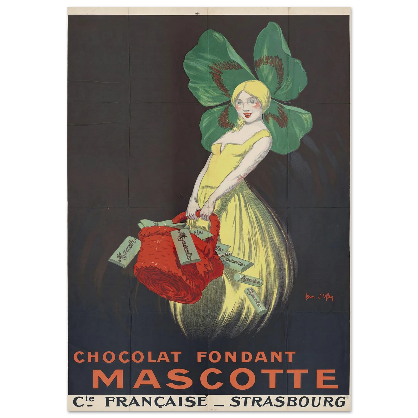 Chocolat fondant Mascotte. Compagnie française, Strasbourg (1920) Art Print | Jean Dylen-Quipham Collections