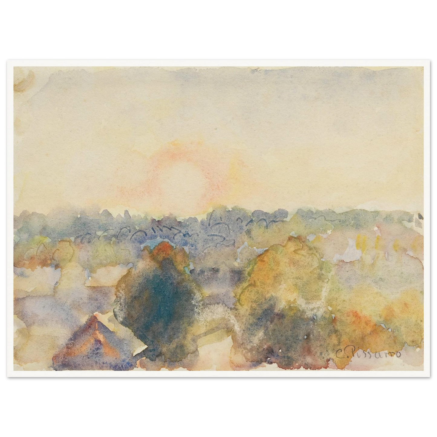 Eragny (1892) Art Print | Camille Pissarro-Quipham Collections