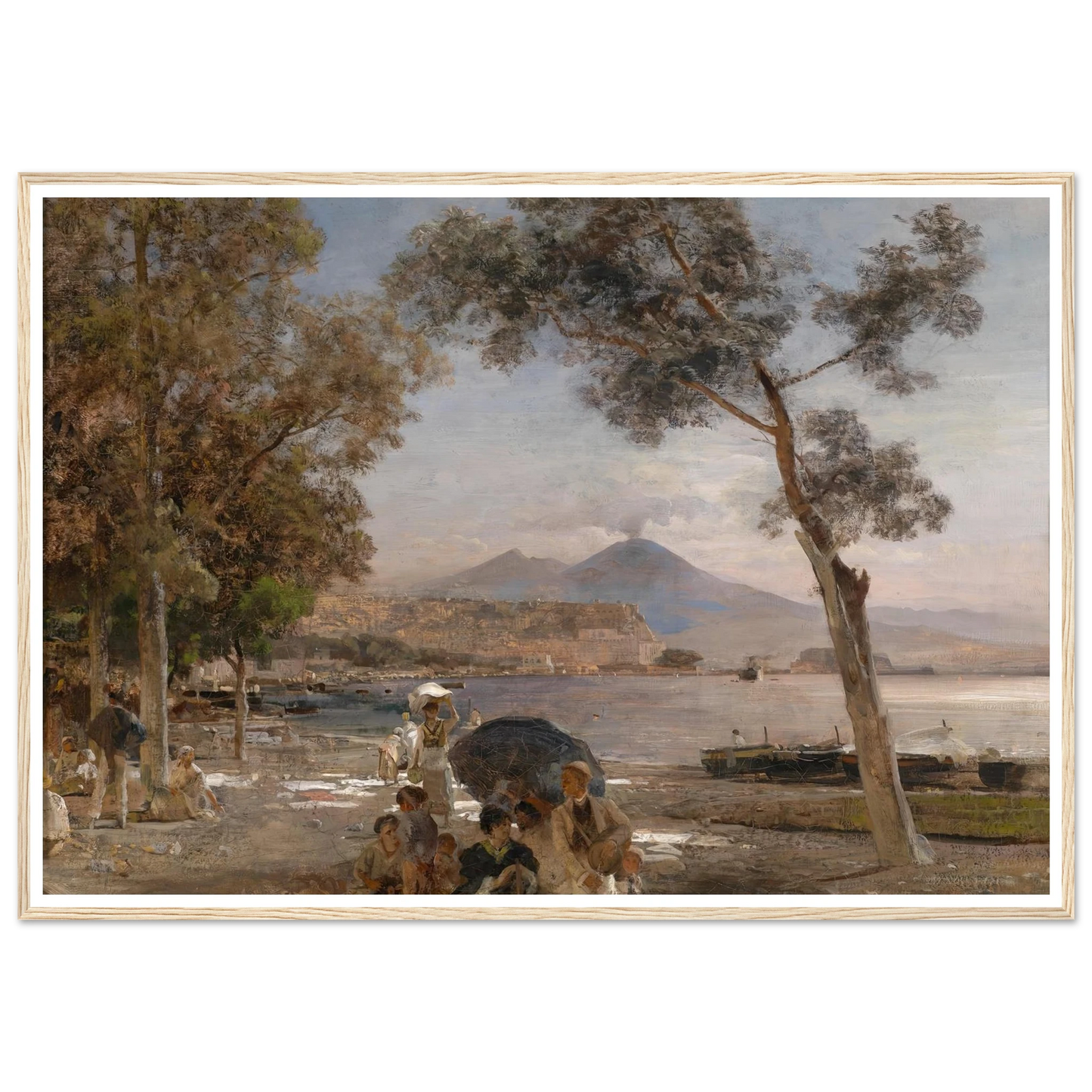 Abendstimmung am Golf von Neapel Art Print | Oswald Achenbach-Quipham Collections