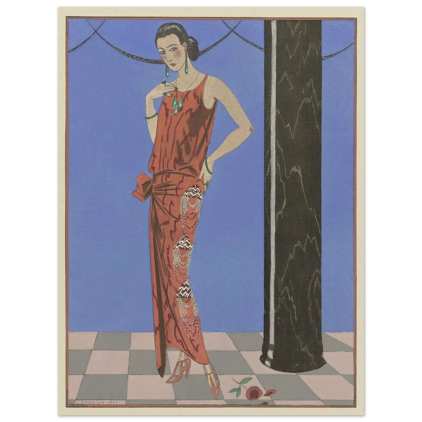 Gazette du Bon Ton. Art – Modes & Frivolités; Evening Attire (1923) Art Print | George Barbier-Quipham Collections
