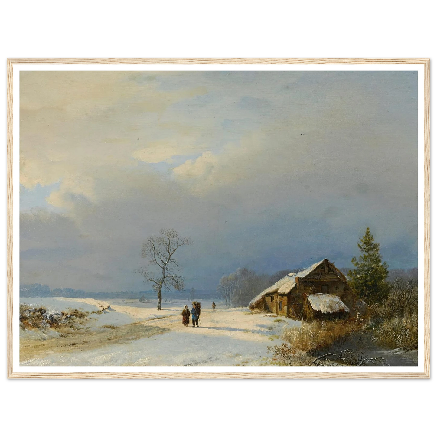 Dutch winter in the Gooi (1828) Art Print | Barend Cornelis Koekkoek-Quipham Collections