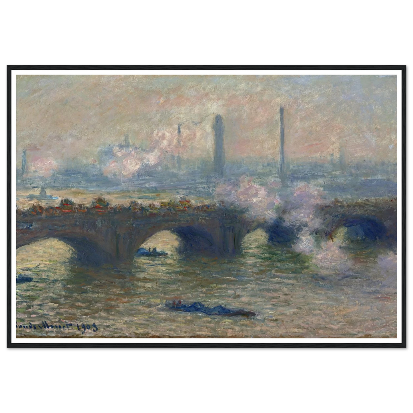 Waterloo Bridge,Gray Day (1903) Art Print | Claude Monet-Quipham Collections