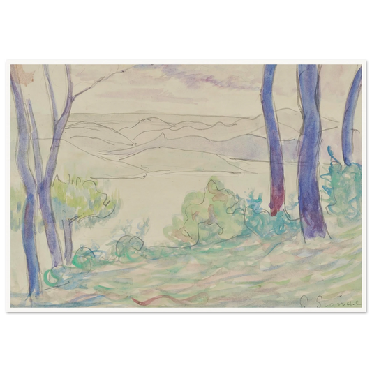 Paysage méditerranéen (1895) Art Print | Paul Signac-Quipham Collections