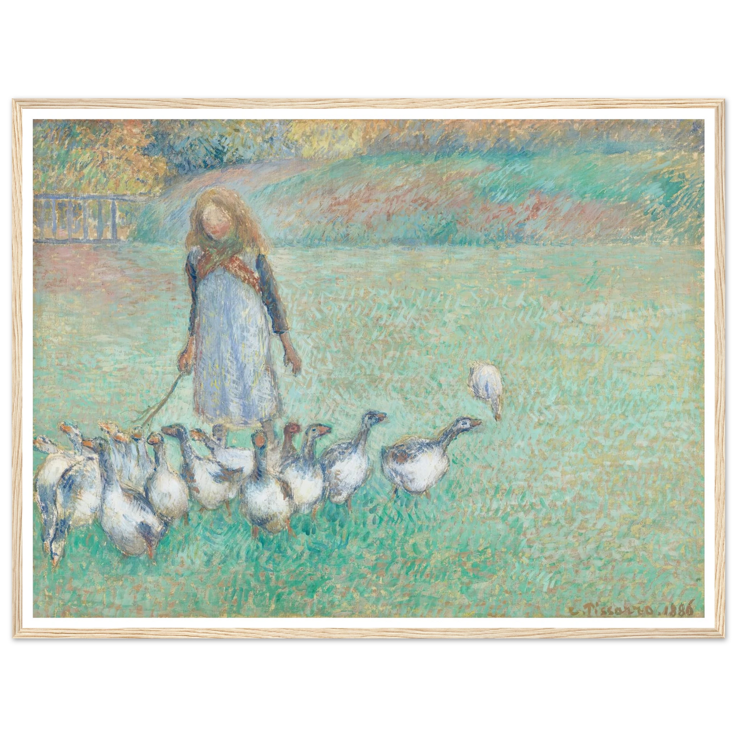 Petite gardeuse d’oies (1886) Art Print | Camille Pissarro-Quipham Collections