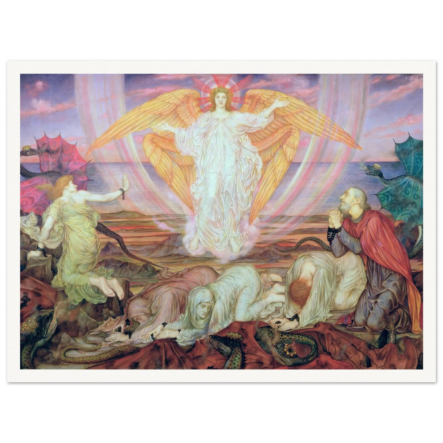 Death of the Dragon (circa 1914) Art Print | Evelyn de Morgan-Quipham Collections