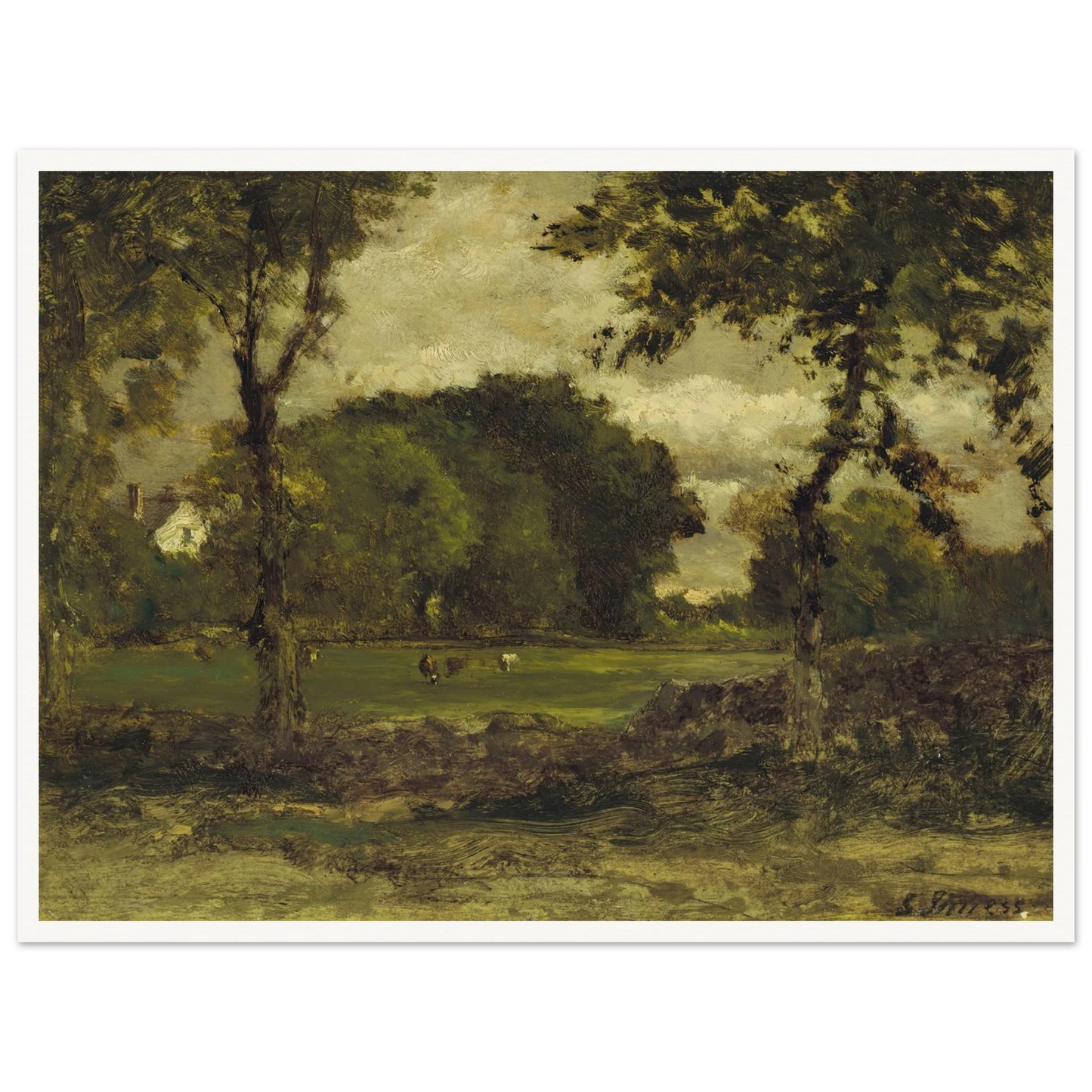 Medfield, Massachusetts (A Medfield Farm) (circa 1866) Art Print | George Inness-Quipham Collections