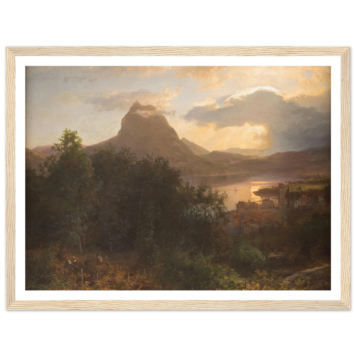 Grape harvest in the evening Art Print | Oswald Achenbach-Quipham Collections
