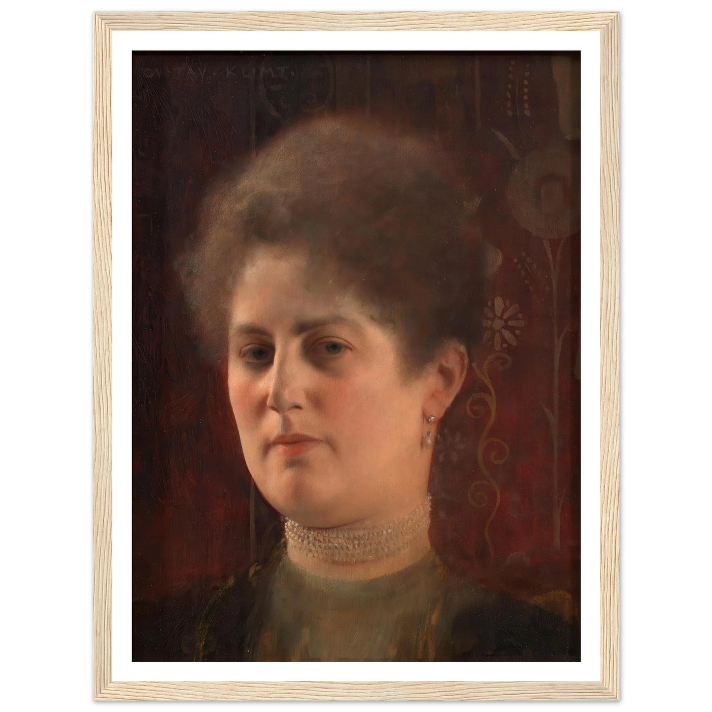 Bildnis einer unbekannten Frau (Frau Heymann) (1884–1904) Art Print | Gustav Klimt-Quipham Collections
