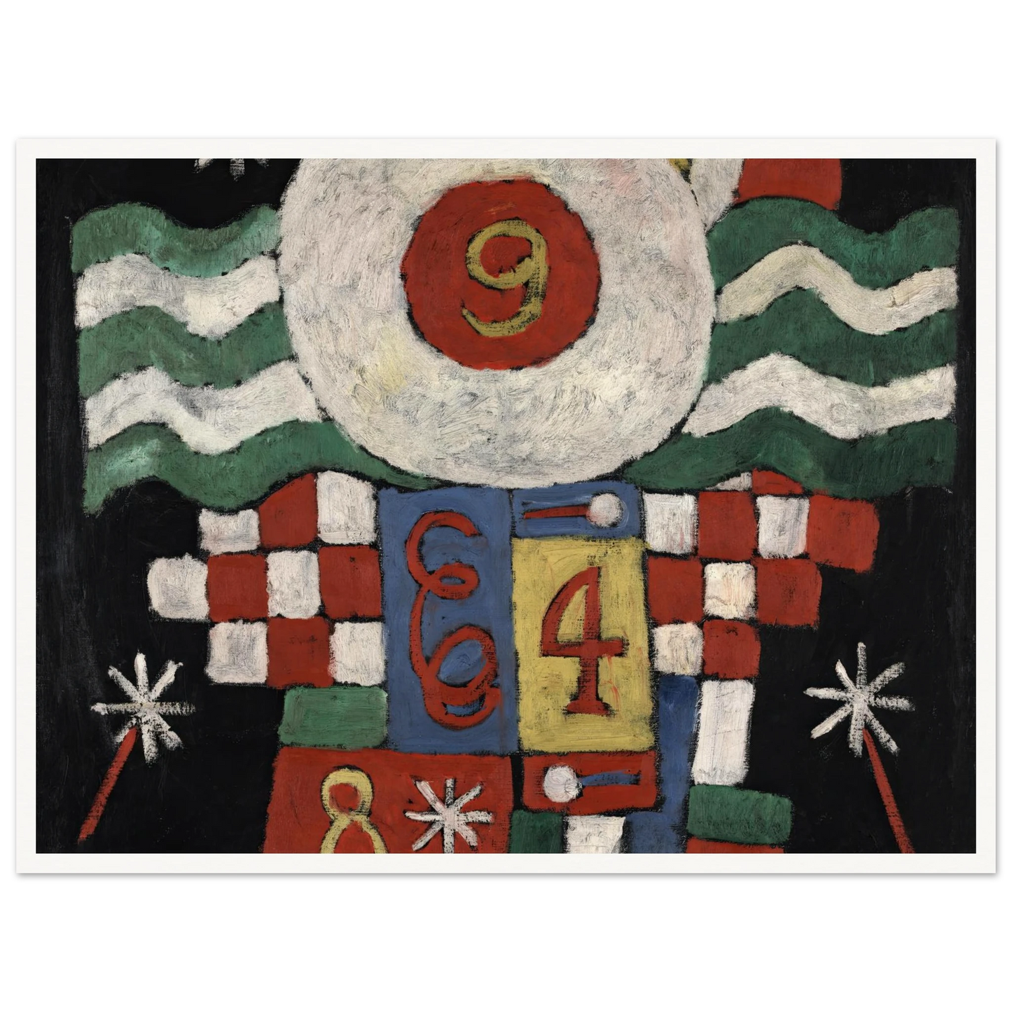Collection of Numbers, Designs and Letters Seen by Me at the Beginning of the War in Berlin–Military in Nature (ca. 1915) Art Print | Marsden Hartley-Quipham Collections