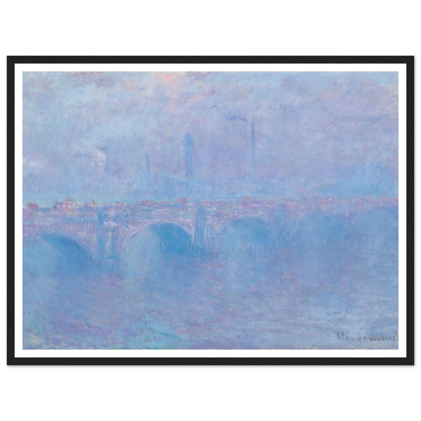 Waterloo Bridge, effet de brouillard (1903) Art Print | Claude Monet-Quipham Collections