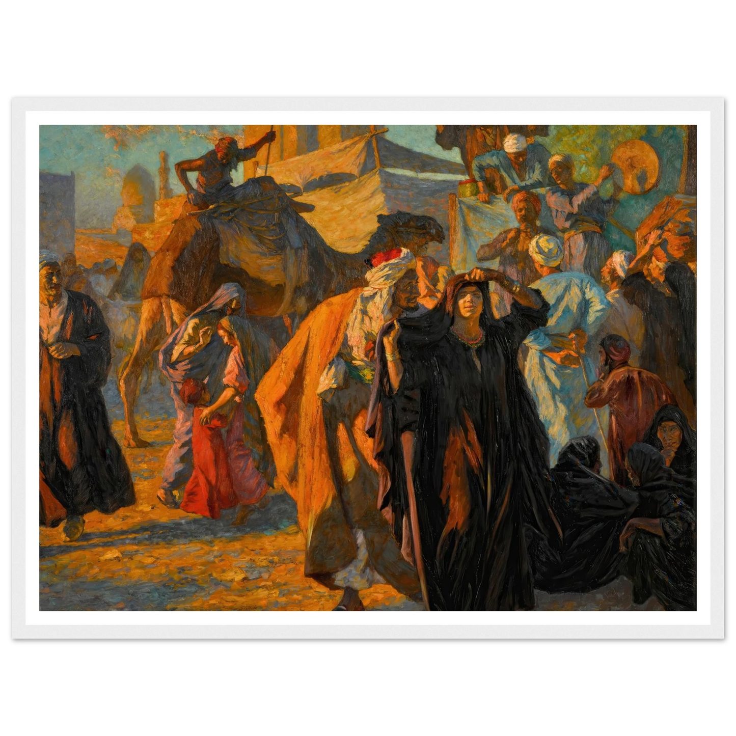 A Street Celebration In Cairo (1912) Art Print | Ludwig Deutsch-Quipham Collections