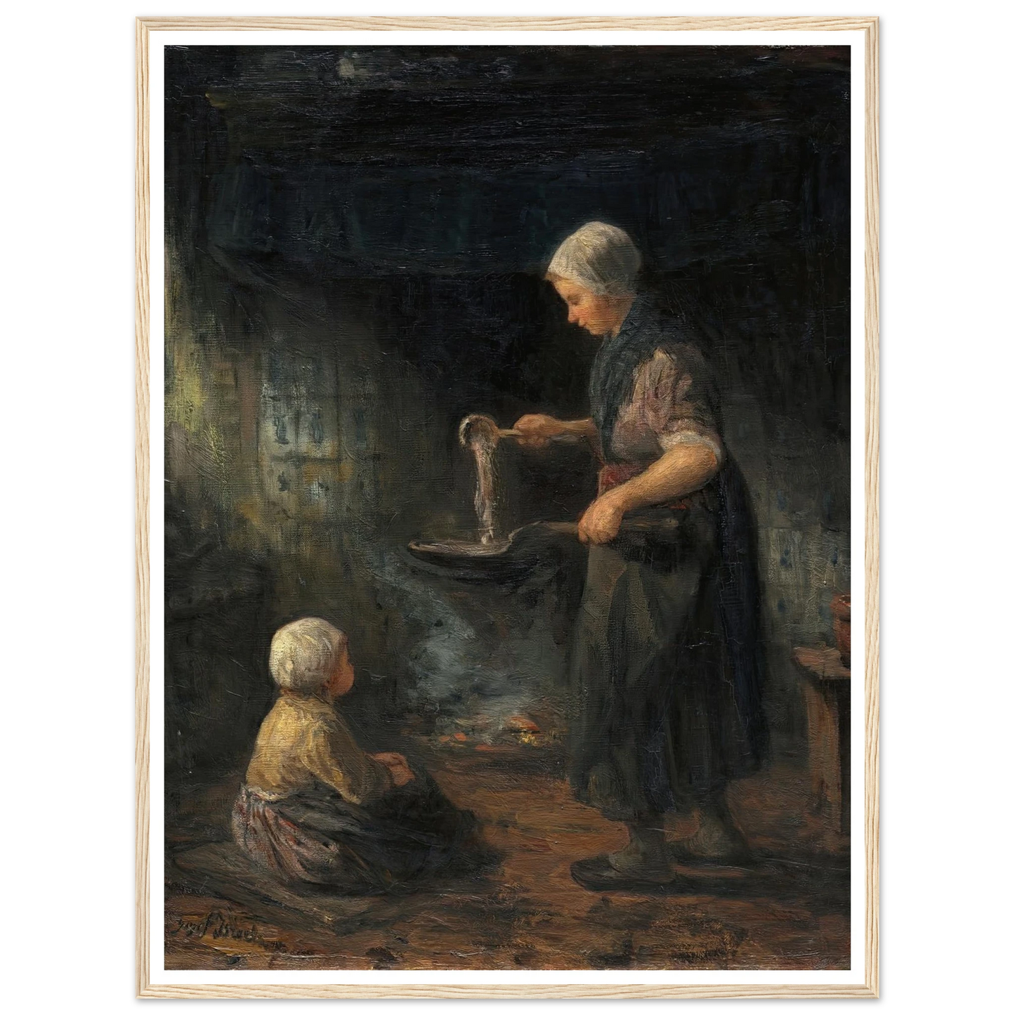 The Pancakes (c. 1875) Art Print | Jozef Israels-Quipham Collections