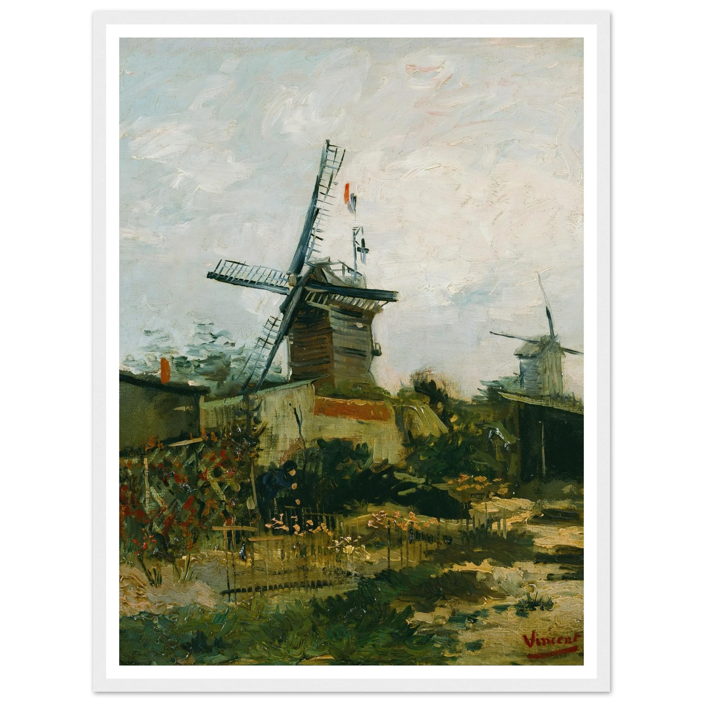 Windmills on Montmartre (1886) Art Print | Vincent van Gogh-Quipham Collections